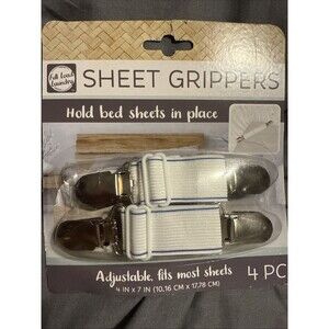 Adjustable Sheet Grippers 4 Piece Set Hold Bed Sheets In Place